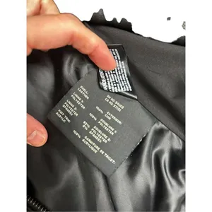 Women's S Andrew Marc New York Womens Black Leather Off Center Zip Jacket Coat p thumbnail 9