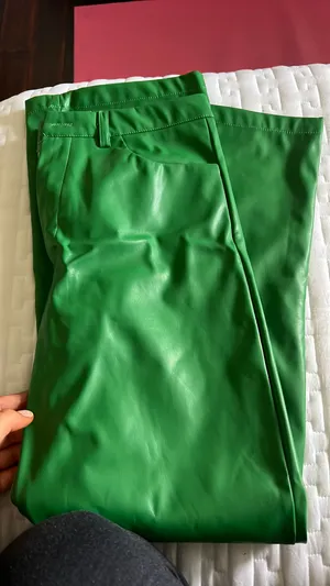 SheIn Green Leather Pants thumbnail 2