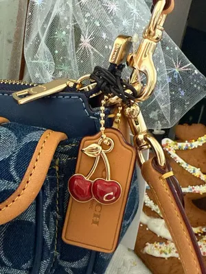 Coach New Ashton Bag In Signature Denim cy700 with cherry charm thumbnail 16