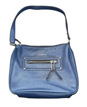 Liz Claiborne Blue Shoulder Bag Purse Minimalist Preppy Chic Vintage Staple thumbnail 1
