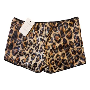 NWT MAKEMECHIC Cheetah Print Sequin Micro Shorts Low Rise Y2K XS Leopard Rave thumbnail 5