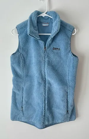 Columbia Painted Sky EXS Fleece Vest Blue Full Zip Outdoor Warm Activewear thumbnail 1