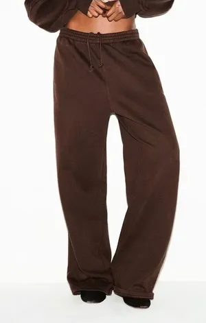 Skims Oversized Straight Leg Pant Espresso New Size SMALL thumbnail 1