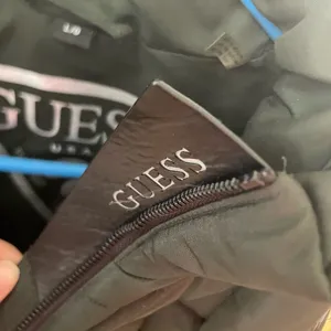 Guess Green Faux-Fur-Trim Hooded Puffer Coat sz L thumbnail 4