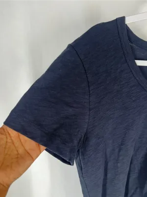 M.M.LaFleur Kenya‎ Organic Cotton Slub Tee Dark Navy Medium thumbnail 4