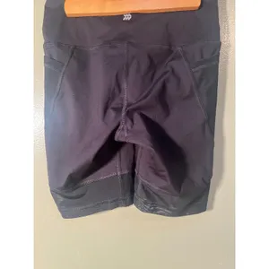 All In Motion Women's Sz Small Bike Shorts Black Mesh Hem Side Pockets High Rise thumbnail 8