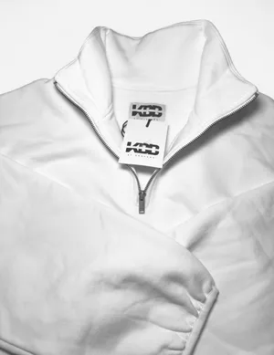KBB by Kahlana White Quarter Zip Cropped Pullover NWT Size 1XL thumbnail 7
