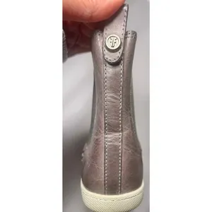 Frye Women 8 Gray Distressed Leather Melissa Chelsea Sneaker Bootie Ankle Boots thumbnail 4