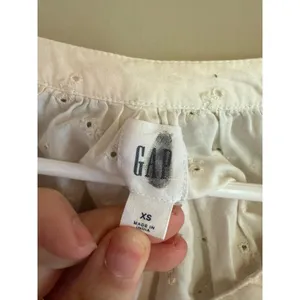 Gap Womens White Eyelet Embroidered‎ Crochet Lace Long Sleeve Blouse XS thumbnail 2