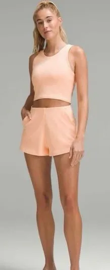 Lululemon Ribbed Softstreme High-Rise Short 2" Peach Bellini Size 4 thumbnail 1