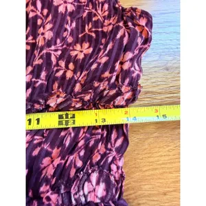 Ulla Johnson Noelle Floral Silk Blend Mini Dress Burgundy Ruffle Tassel 4 thumbnail 10