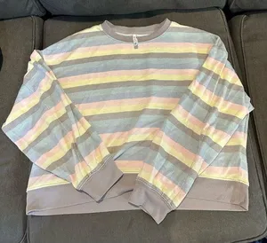 Z Supply Light Striped Sweatshirt thumbnail 1