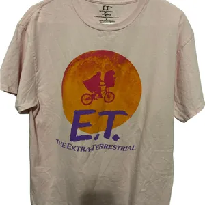 Universal Studios ET pink short sleeve shirt size large thumbnail 1