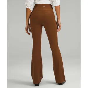 Lululemon Groove Nulu High Rise Flared Pants Roasted Brown 33" Gym Yoga Women 10 thumbnail 2