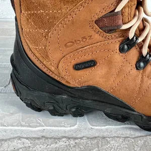 Oboz Bridger 7" Boots Womens 7 Brown Sherpa Mid Insulated Hiking Bdry Waterproof thumbnail 2