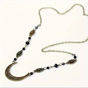 Crescent Moon Head Chain Vintage Style Crystal‎ Flower Bohemian Gypsy Headwear thumbnail 8