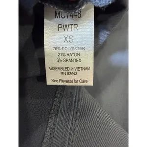 Med Couture Touch Pewter Gray‎ XS Women’s Scrub Top MC7448 V-Neck 1 Pocket thumbnail 9