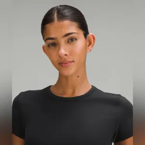 lululemon athletic All It Takes Short Sleeve Shirt Nulu in Black thumbnail 5