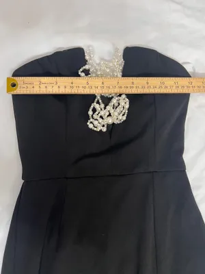 Lulus Striking Aura Black Pearl Strapless Mermaid Maxi Dress thumbnail 8