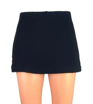 Amanda Uprichard Women's Black Zipper High Waisted A Line Mini Skirt Size XS thumbnail 1