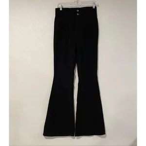 We The Free Black Corduroy Flare Pants Size 28 Boho Retro Bell Bottom thumbnail 2