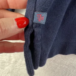 Lauren Ralph Lauren Medium M 1/4 Button Cotton Sweater Navy Blue LRL Women's thumbnail 8