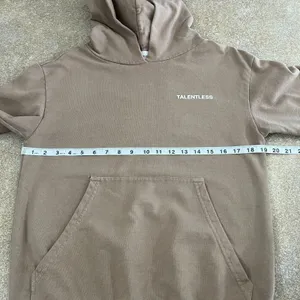 Talentless Pullover Hoodie Sweatshirt Womens XS Beige 100%‎ Cotton Casual Comfy thumbnail 3