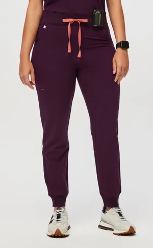 Figs Women’s Zamora High-Rise Jogger Scrub Pants Pull On in Purple XSP thumbnail 1