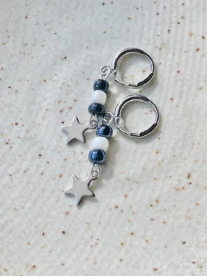 Handmade grunge fairy whimsical y2k star dangle earrings⭐️ thumbnail 4