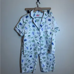 Kate Spade Cropped Pajama Set‎ in Coffee Cup Print thumbnail 2