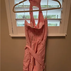 Nwt Anthropologie Maeve Seersucker Halter Romper thumbnail 4