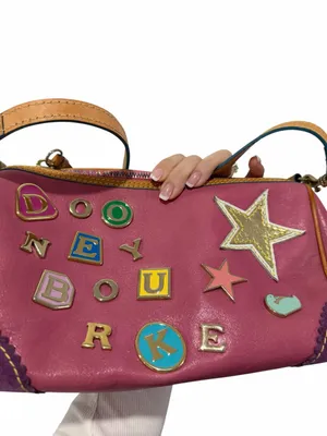 Dooney & Bourke Lindsay Lohan Pink Y2K Charms Bag Multi Color #2 Vintage RARE thumbnail 3