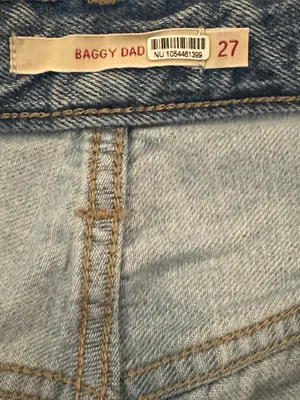 Levi's Premium Baggy Dad Recrafted Two-Tone Relaxed Straight Leg Jeans Sz 27 thumbnail 8
