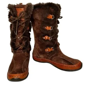 The North Face Dark Brown Fur-Lined Winter Boots thumbnail 1