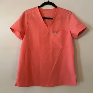 FIGS Neon Pink Catarina Scrub Top Uniform Nurse Doctor Women's size Small thumbnail 1