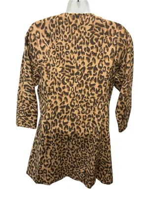 Carol Anderson Invitation Estate Cheetah Jacket Coat XS Mid Length One Button thumbnail 4