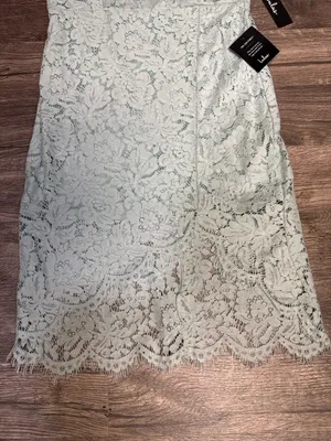 Lulus Light Blue Floral Lace Open Back Mini Dress NWT thumbnail 8