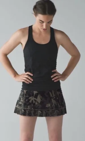 Lululemon City Sky Run By Skirt Black Camo Pleated skirt Size 12 thumbnail 1
