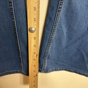 Free People We The Free‎ Women Penny Flare Elastic Waist Jeans Blue Size 24 thumbnail 6