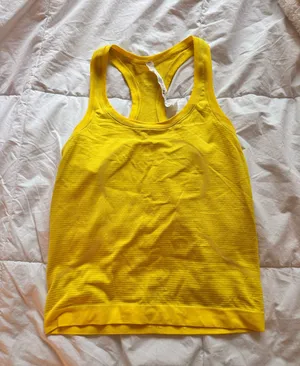 Yellow Lululemon Swiftly Tank thumbnail 1