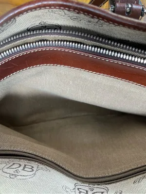 Dooney & Bourke Brown work office Executive Satchel Signature Logo Canvas bag thumbnail 11