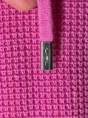 Lauren Ralph Lauren‎ Cotton Waffle Knit Cowl Neck Pullover Sweater Preppy Pink thumbnail 4