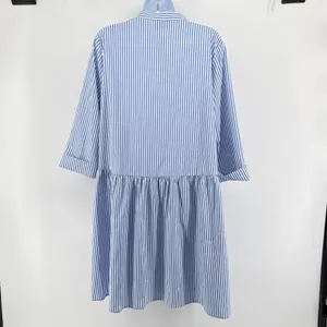 Tuckernuck Royal Shirt Dress Blue White Stripe Popover‎ Mini Size Large NWT thumbnail 5