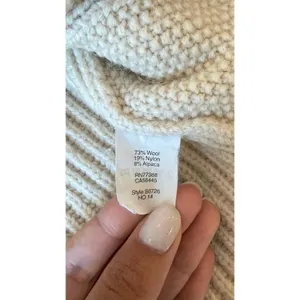 Madewell Women's Cable Knit Turtleneck Sweater Wool Blend Classic Size S thumbnail 3