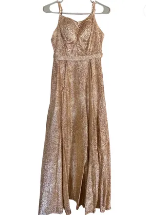 Gold Formal Prom Dress Size XS thumbnail 2