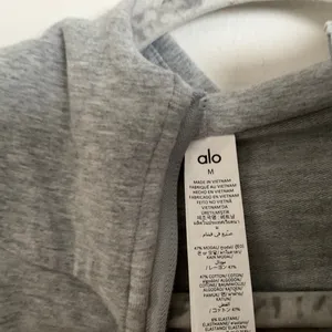 Alo Yoga Sway Full Zip Hoodie Athletic Heather Grey M thumbnail 5