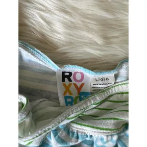 Roxy Striped Button Strap Tank Top Size Large thumbnail 3