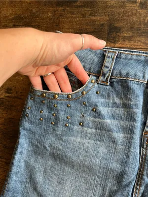 •Cache denim studded mini skirt• Size 4 thumbnail 7