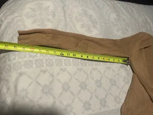 Hooked Up by IOT Ribbed Turtleneck Sweater in Camel Brown thumbnail 8