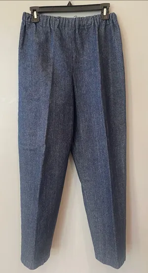 Classic Blue Women's Jeans handmade with elastic waist like new -80’s thumbnail 1